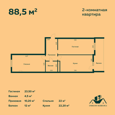 Darkhan Residence - Планировка - Yangi Binolar