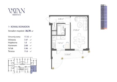 Vatan Residence - Планировка - Yangi Binolar