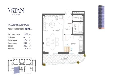 Vatan Residence - Планировка - Yangi Binolar